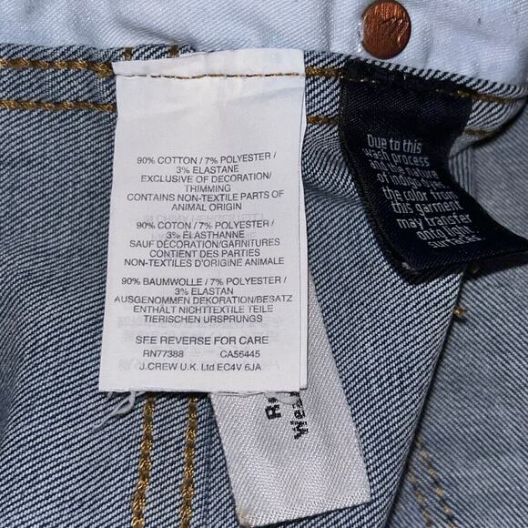 Madewell 10” High Rise Skinny Jeans Button Fly Distressed Blue Denim Size 25 - Picture 7 of 8